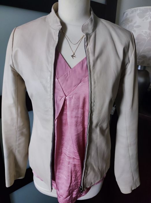 Skóra naturalna jasna kurtka