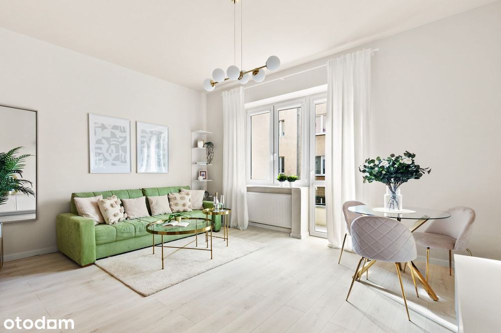 Kawalerka z oddzielną kuchnią i balkonem | w przedwojennej kamienicy