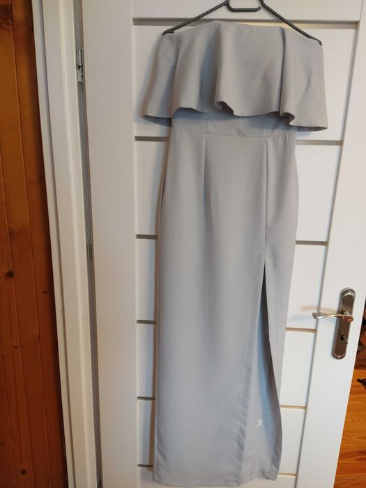 Długa sukienka bez ramion/ wesele, świadkowa, studniówka/ M/ A. Rudzka