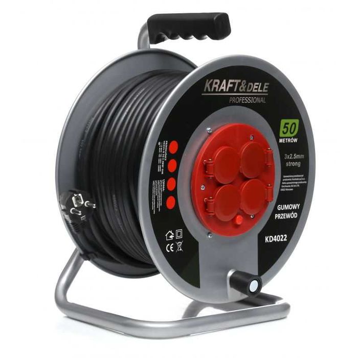 Przedłużacz ogrodowy bębnowy 30M 3x2,5mm KD4021 NOWY