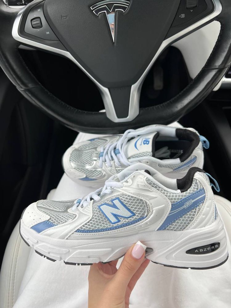 Кросівки чоловічі жіночі New Balance 530 White Blue 36-45