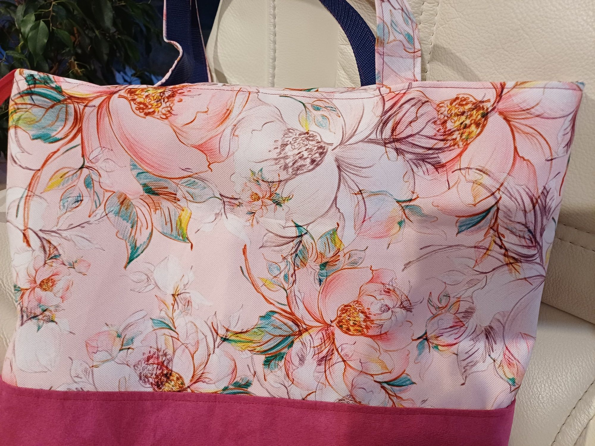 Nowa duza Torba shopperka "Fuksja"