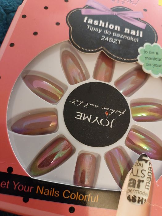 Paznokcie tipsy premium czarne przezroczyste