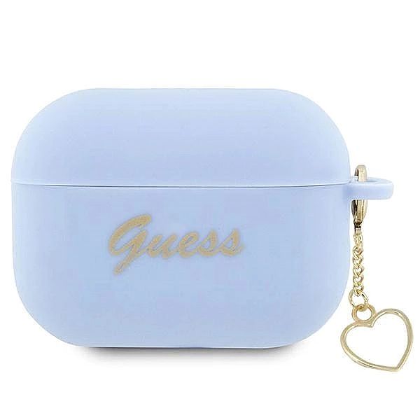 Etui Guess Silicone Charm Heart Collection na AirPods Pro 2 - niebiesk