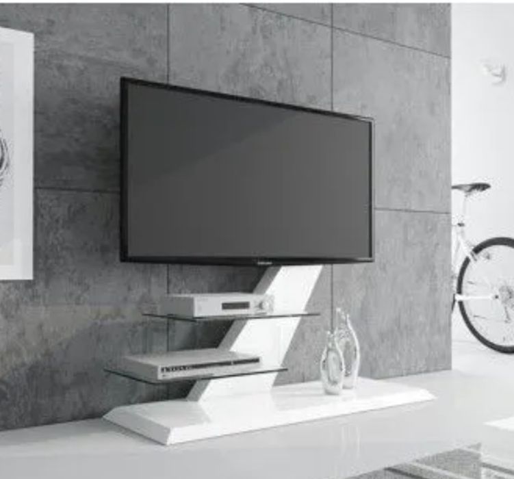 Nowoczesna szafka RTV biały połysk