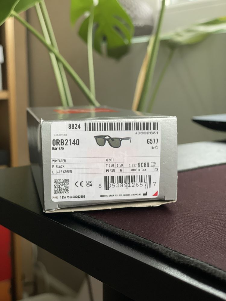 Ray-Ban Wayfarer ORB2140 G-15 Green • Oryginał • Nowe z Etui!