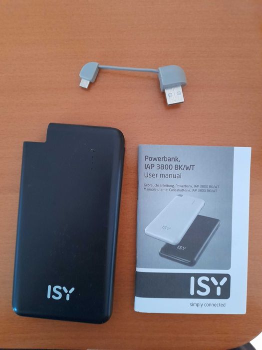 Powerbank ISY 3800-BK 8000maH na wąską wtyczkę