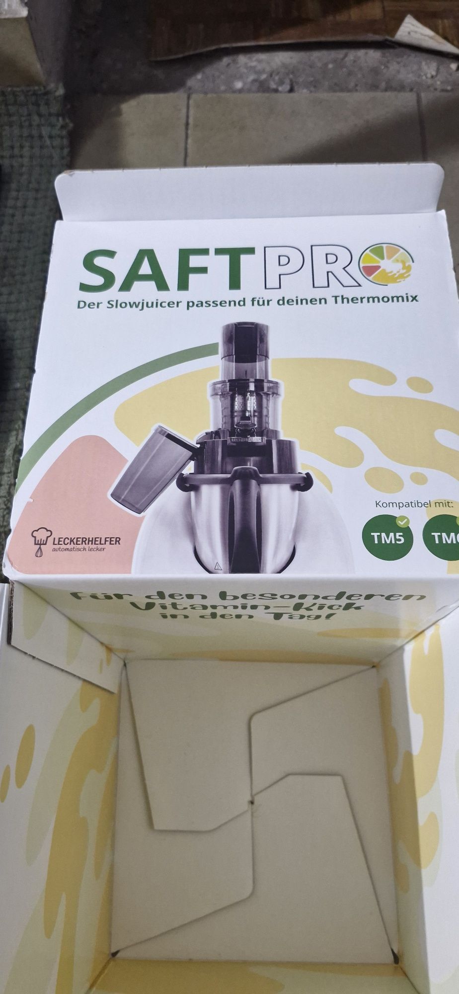 Leckerhelfer SaftPRO do Termomixa to wyciskarka do soków,