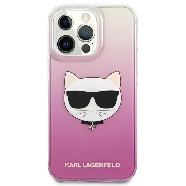 Etui iPhone 13 Pro / 13 6,1" Karl Lagerfeld Choupette Head różowy