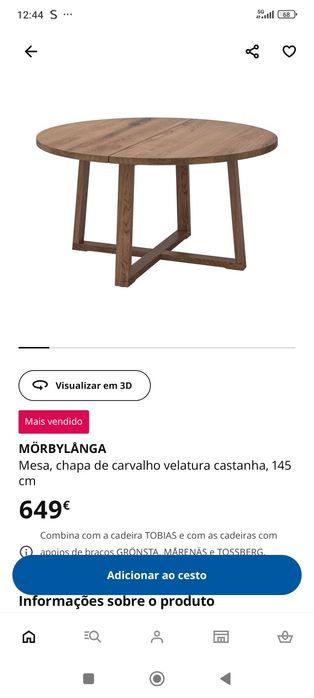 Mesa redonda IKEA ( só mesa)