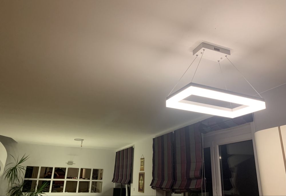 Żyrandol prostokąt na ledach