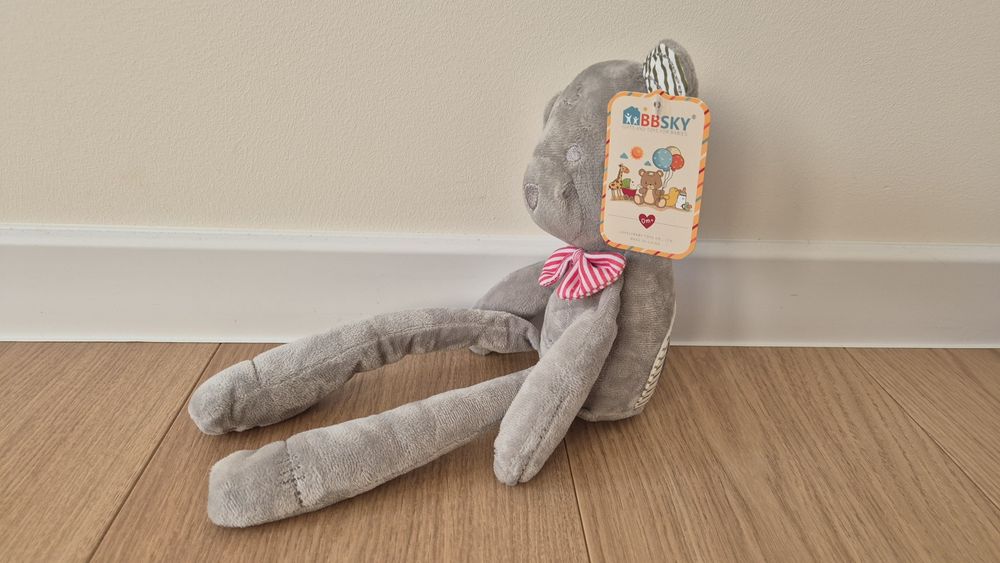 Uroczy miś z kokardką, maskotka,  przytulanka dla niemowlaka_NOWY