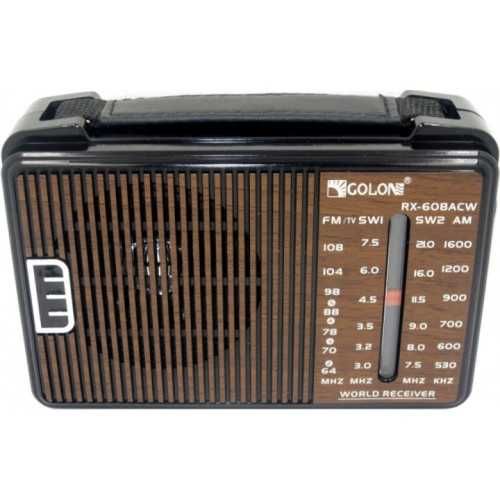 Портативный радио приемник GOLON RX-608ACW от сети 220В