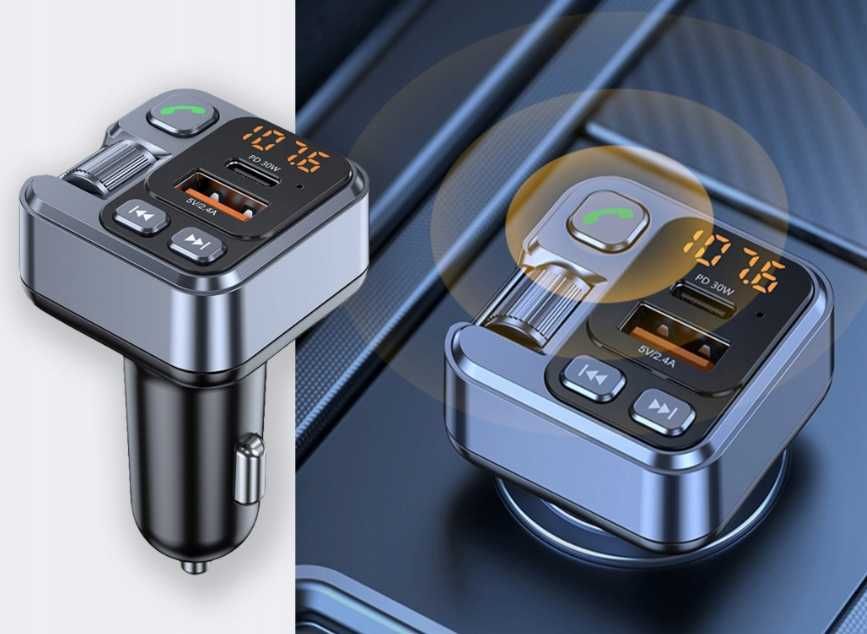 Transmiter samochodowy T16 FM USB Bluetooth SD AUX ttst1552