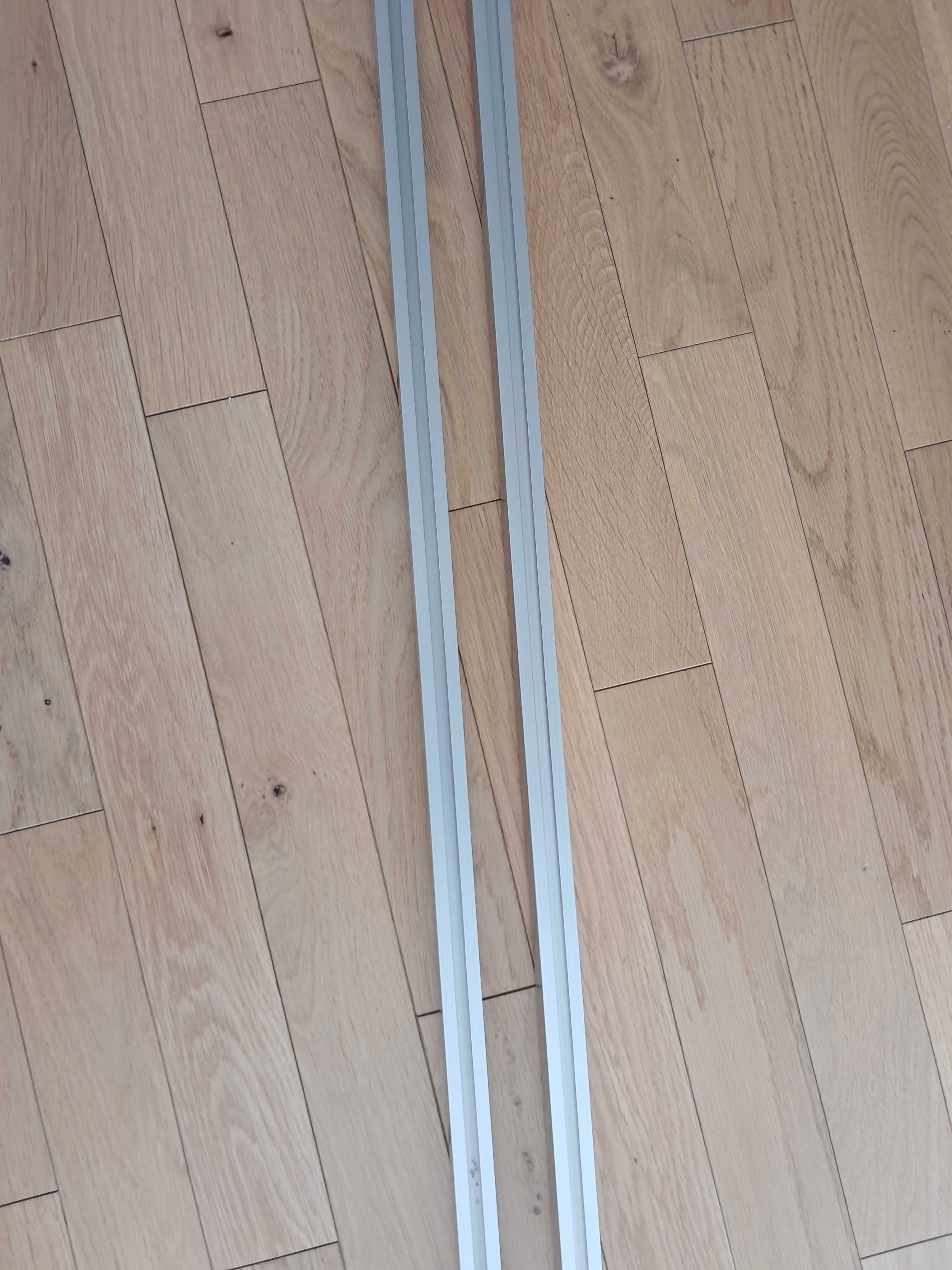 karnisz Manhattan podwójny kwadratowy 200 cm satyna nikiel
