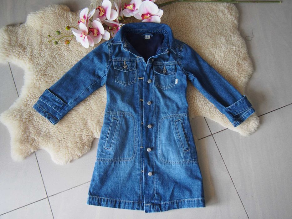 Kurtka płaszcz jeansowy dżinsowy 98 cm