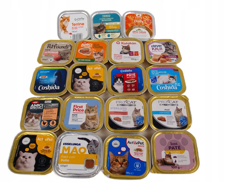 Pakiet 102Szt. Pasztecików Dla Kota Mokra Karma Największy Mix 10,2Kg