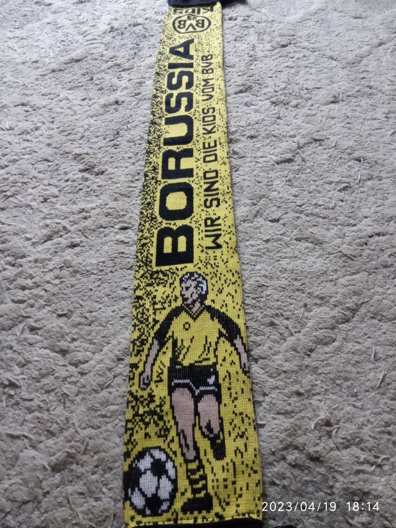 Szalik Borussia Dortmund kids oldschool retro dwustronny