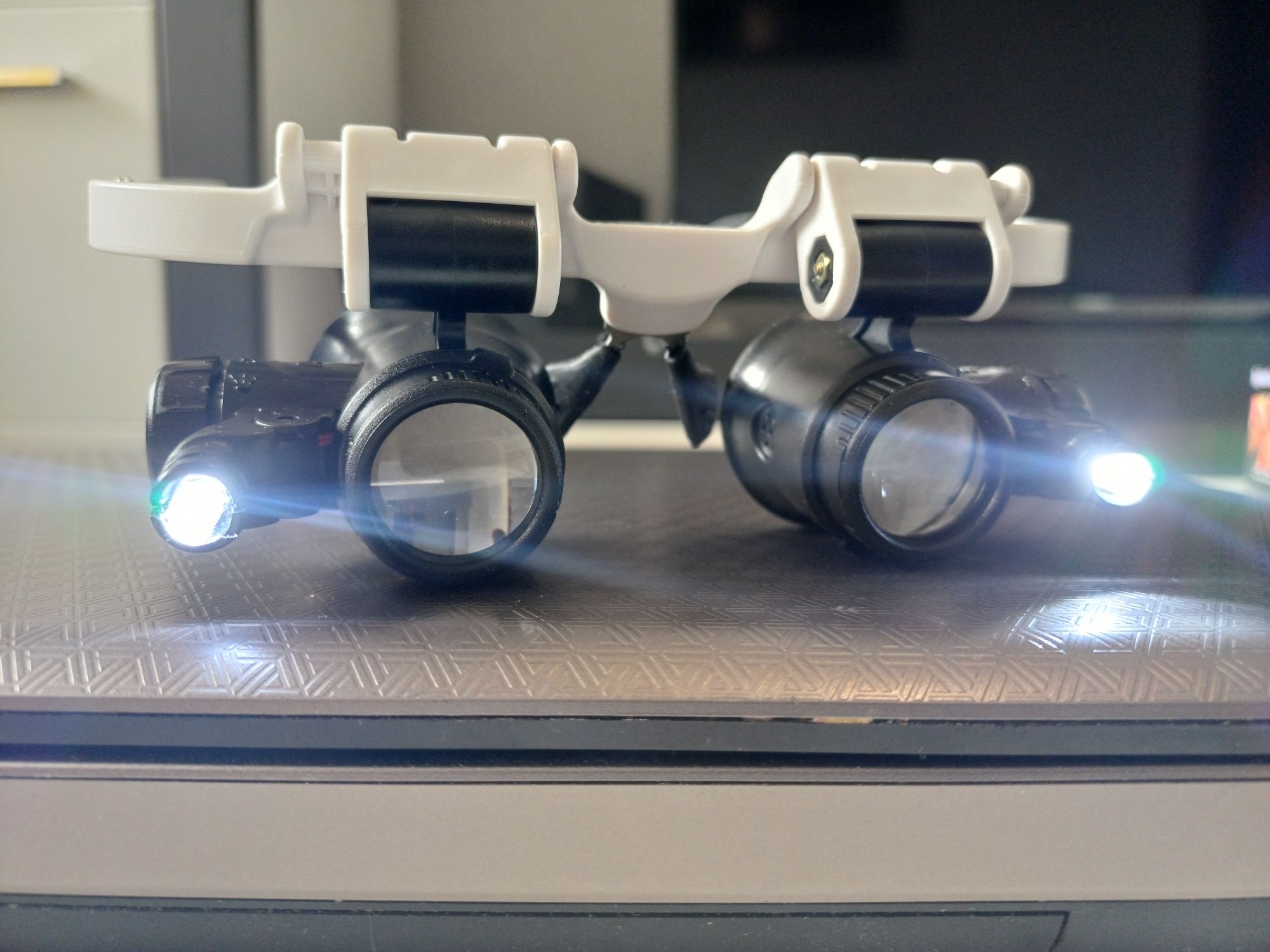Okulary powiększające lupa led majsterkowanie