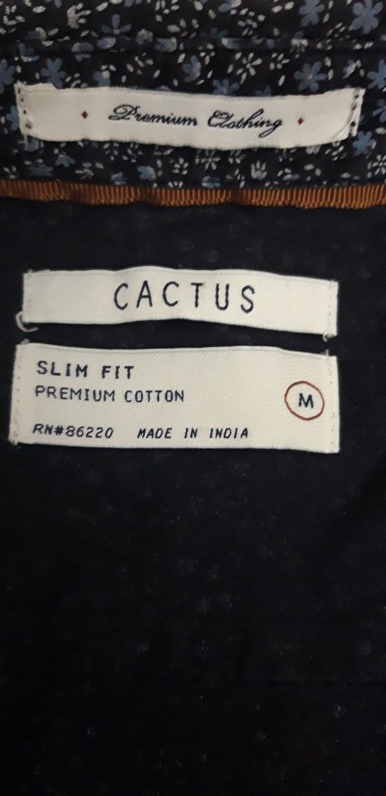 Koszula męska M we wzory slim fit bawełna 100 % na guziki