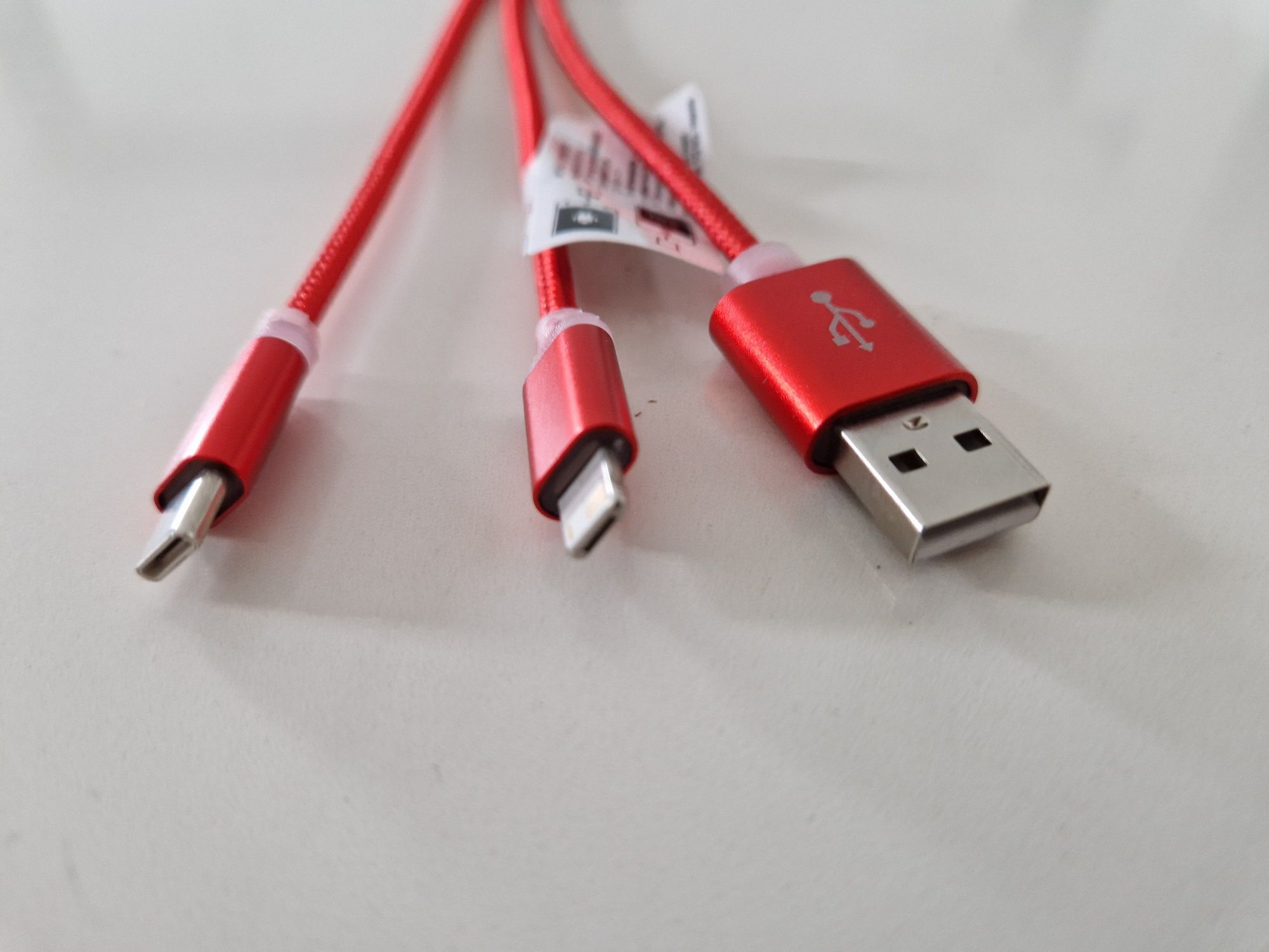 Kabel 3w1 USB C Lightning - USB brelok