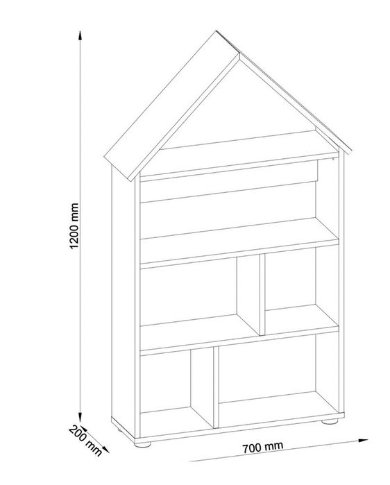 Regał domek półka pokój dziecięcy