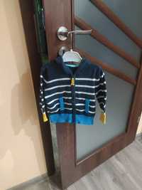 Sweter zapinany bluza z kapturem rozmiar 80