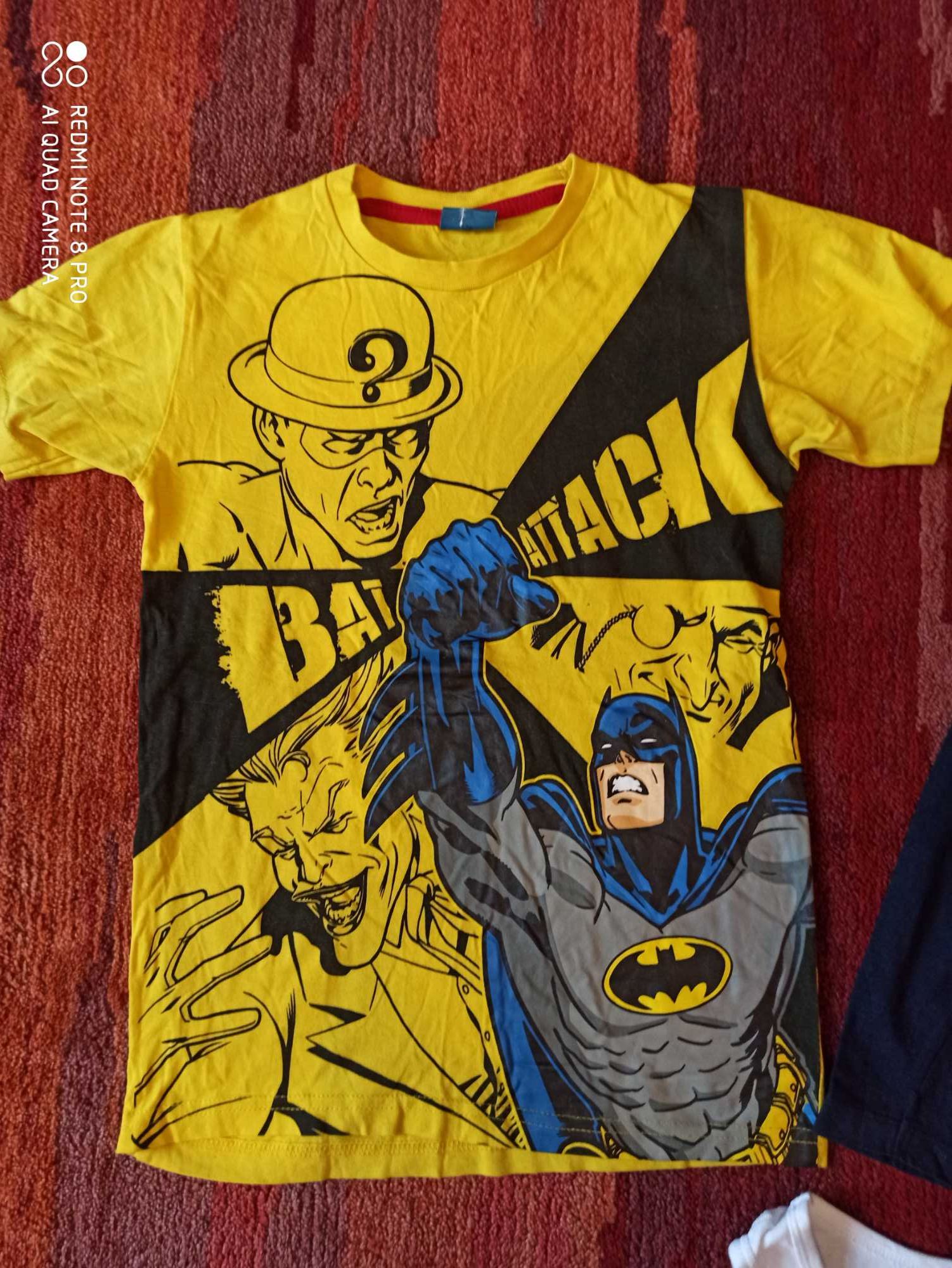 134-140 zestaw dla chłopca Batman t-shirt bluzka czapka
