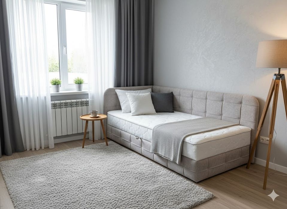 Дитяче ліжко з матрацом та нішею. Купити ліжко підліткове