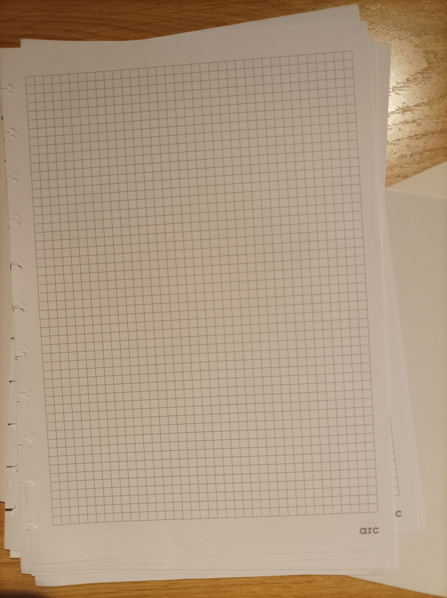 Recargas de caderno inteligente, folha A4 quadriculada