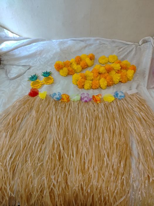 Strój przebranie hawajskie aloha Hawaje 5 części roz uniwersalny