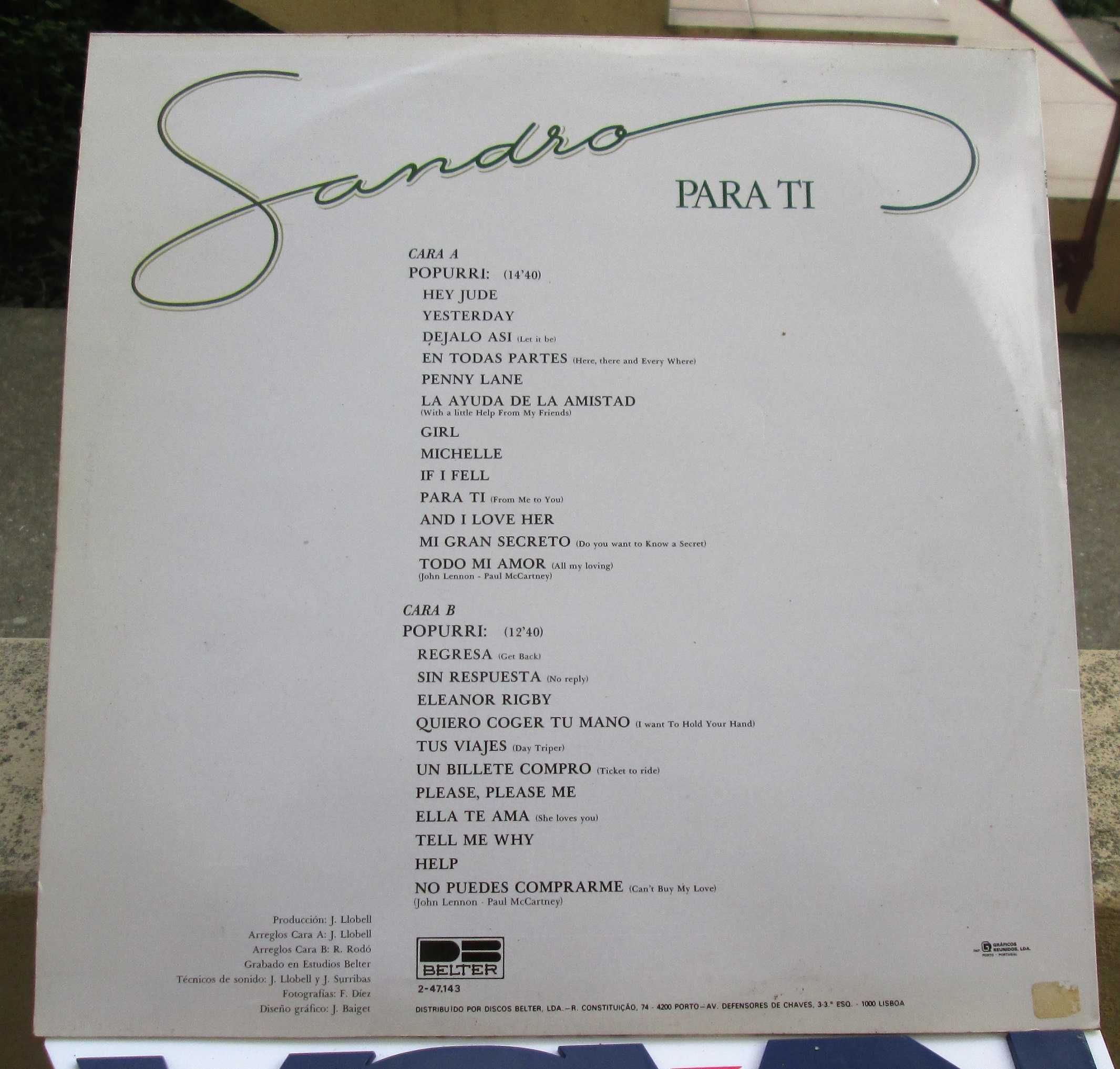 Vinil Sandro, Para Ti (LP Album 1981)