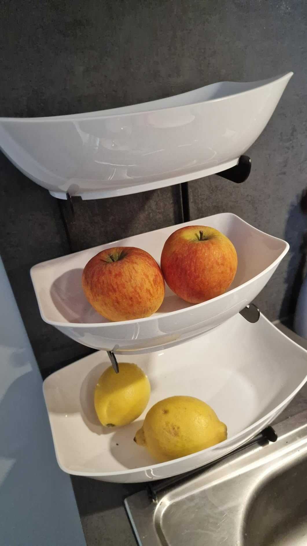 Stojak miski na owoce warzywa akcesoria do kuchni 3 poziomy