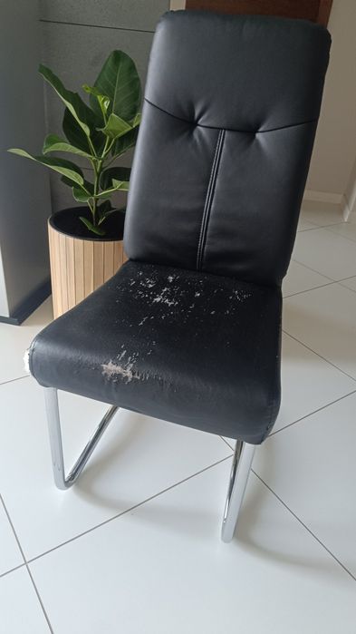 Krzesło czarne eko skóra 8 sztuk
