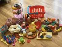 Fisher price набір продуктів,музичний чайник з чашками