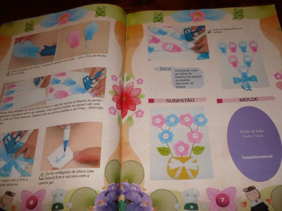 Revista e material da técnica meia de seda