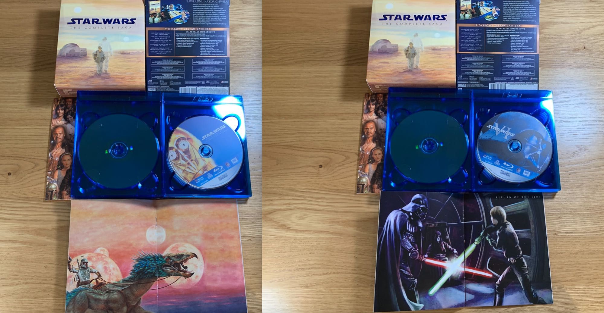STAR WARS Complete Saga Blu-ray Gwiezdne wojny 9 płyt | WERSJA PL