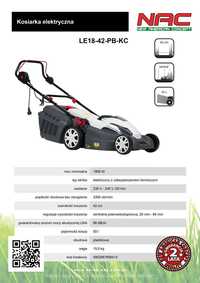 Kosiarka elektryczna NAC LE18-42-PB-KC 1800W Mocna