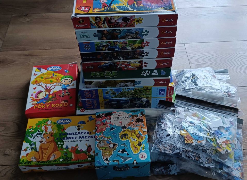 Zestaw puzzli dla 100-180, 24 zestawy, trefl, clementoni