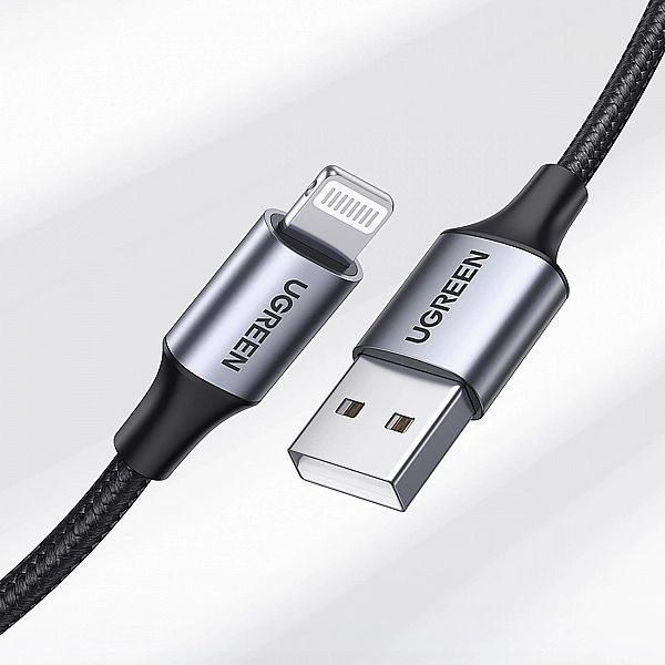 Kabel Ugreen US199, 60158 USB-A / Lightning MFi 2m - czarny