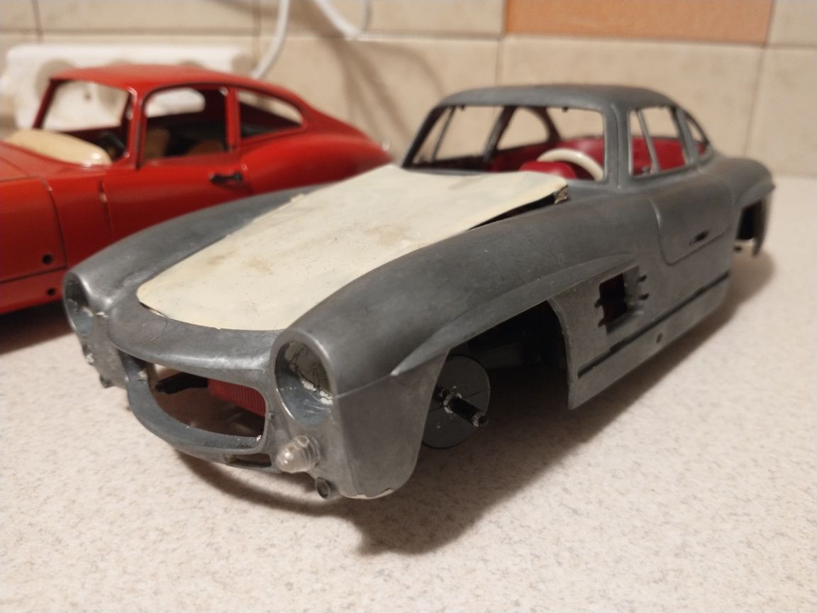 Mercedes 300SL + Jaguar eType Bburago Burago 1:18 1/18 złom modelarski