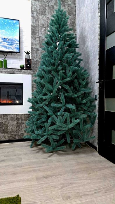 Елка ёлка Ялинка штучна Буковельська лита пишна зелена блакитна