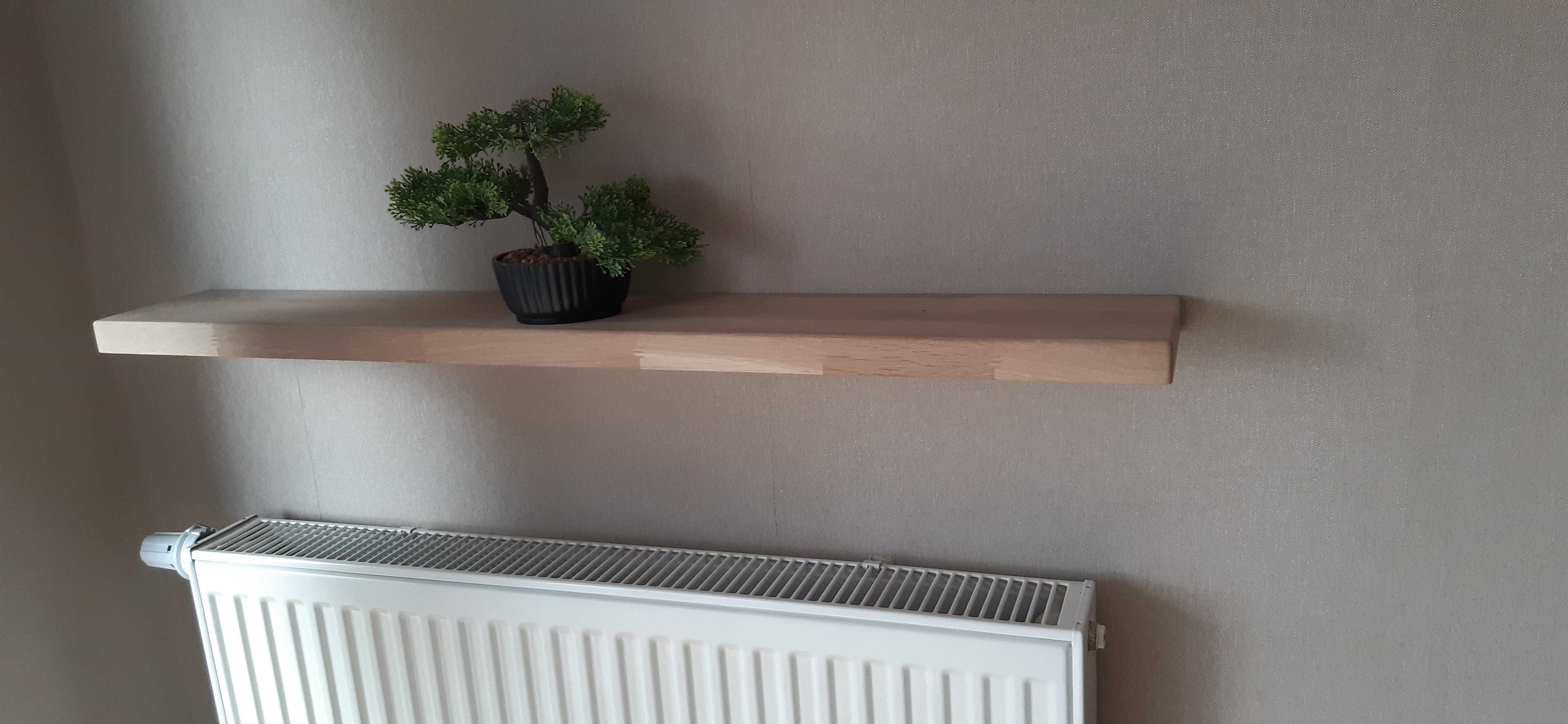 PARAPET,Polka nad grzejnik lite drewno dab AB