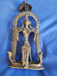 Posążek figura statuetka bogini Kali Indie Pendżab XVII brąz,, unikat!