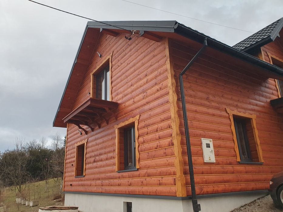 Deska elewacyjna imitacja bala połbal podbitka blazeria tartak traksty