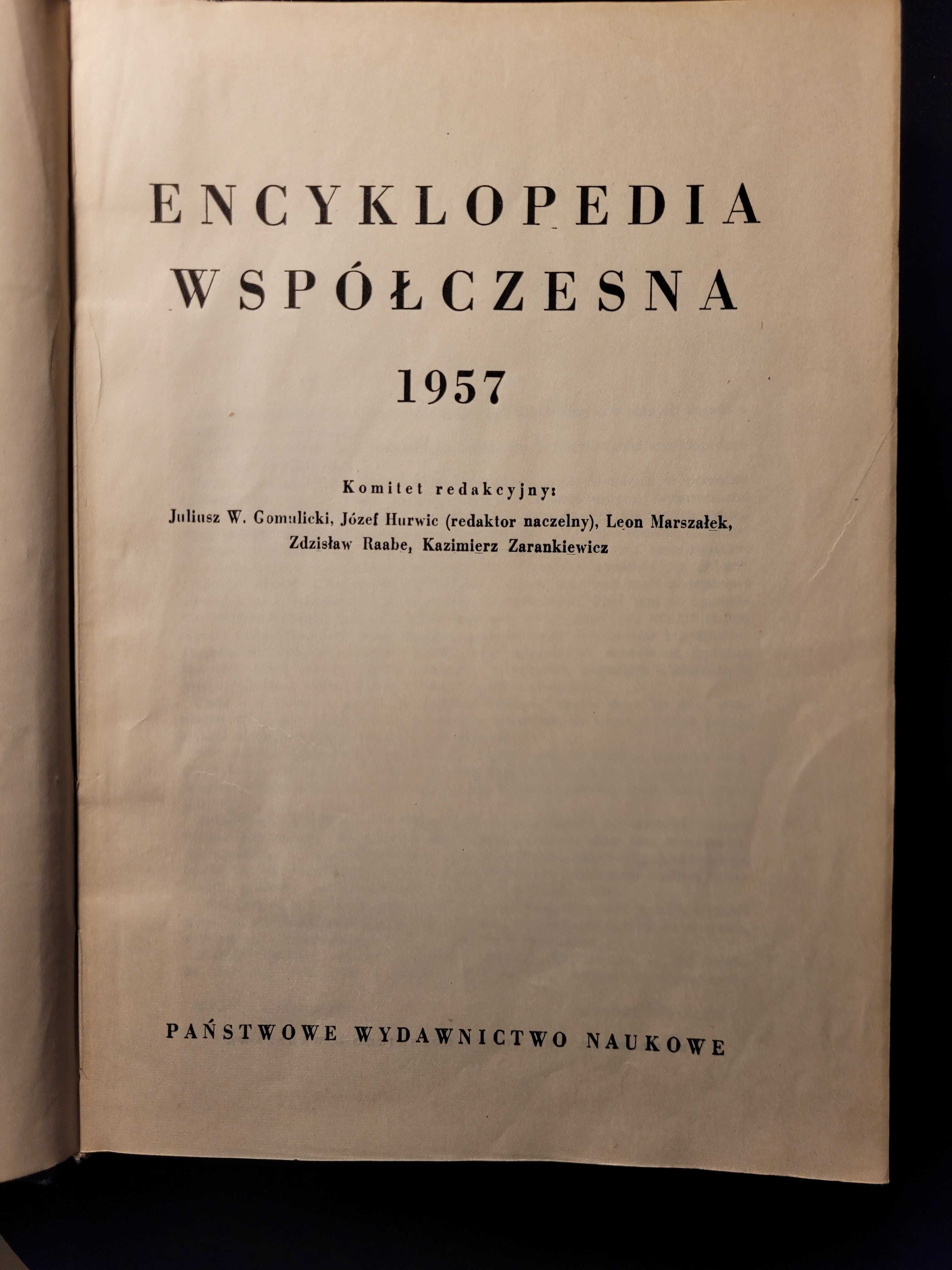 Encyklopedia współczesna rok wydania 1957