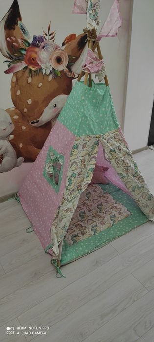 Дитяча палатка "Вігвам" для дівчинки .