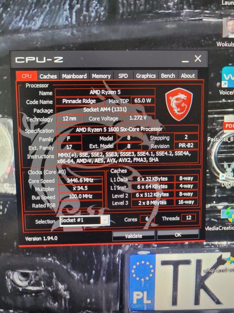 Komputer gamingowy 16 gb ram rx5700 8 GB MSI b450