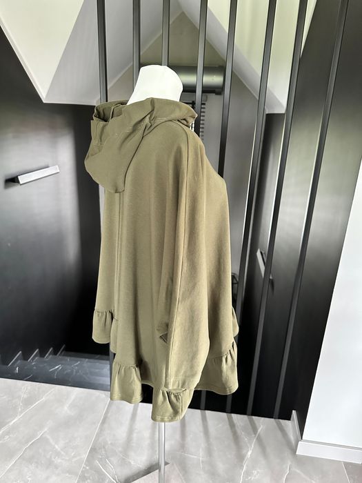 Oversize tunika bluza z kapturem Khaki Selfieroom