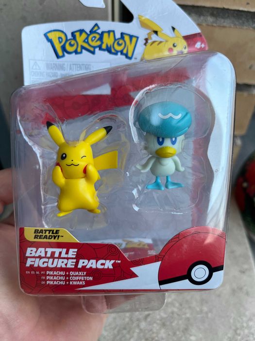 Pokémon Battle Figure Pack "Pikachu + Quaxly" - Novo, Selado